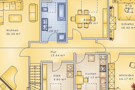 Wohnung Freudenberg - 3.5 Zimmer, 105 m&sup2;, 950&euro; | Angebot:26623803