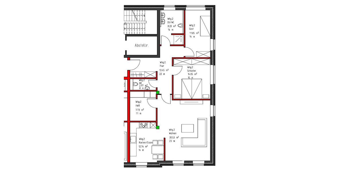 Erdgeschoßwohnung Papenburg - 3 Zimmer, 102 m&sup2;, 800&euro; | Angebot:25054842