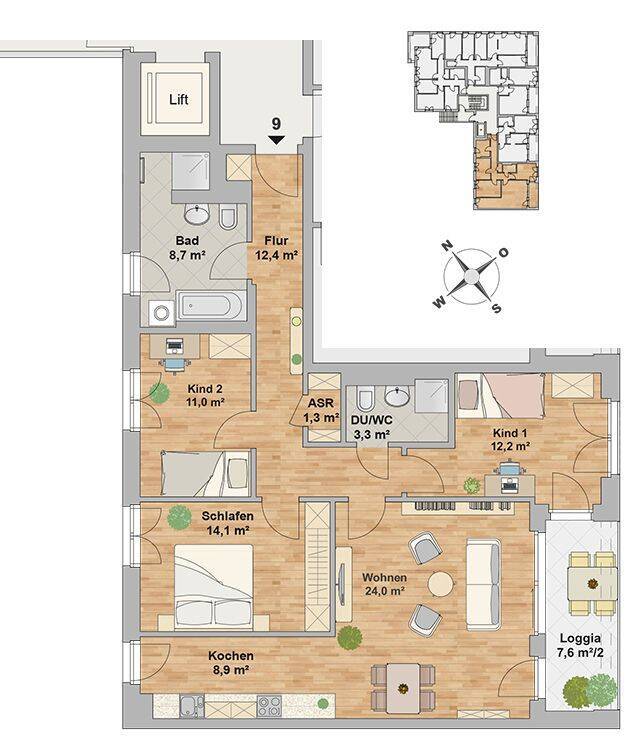 * Erstbezug HafenCity - Wohnen an der Elbe - moderne 4 Raumwohnung mit Balkon* 4 zimmer