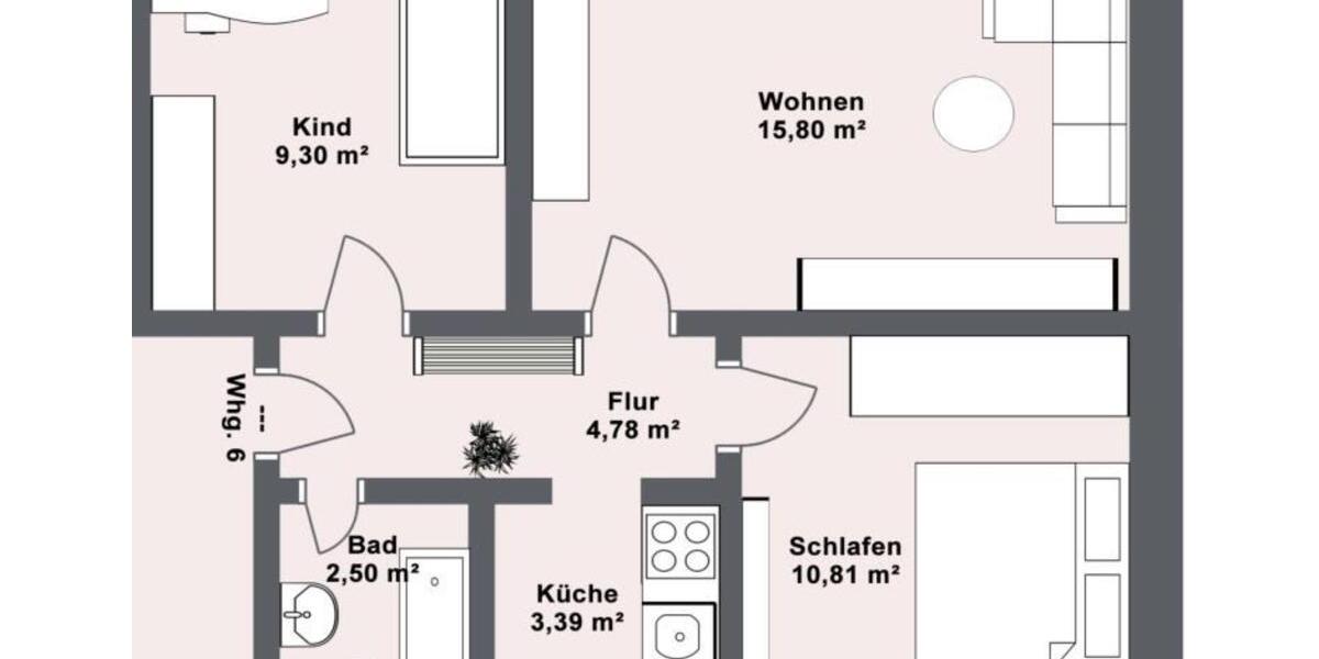 Dachgeschoßwohnung Straubing - 3 Zimmer, 48 m&sup2;, 670&euro; | Angebot:24548736