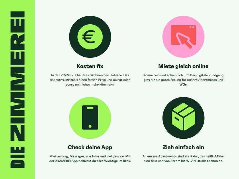 1 MONAT MIETFREI | All-inclusive-Miete: Apartment für Studierende + Auszubildende | Large Bude