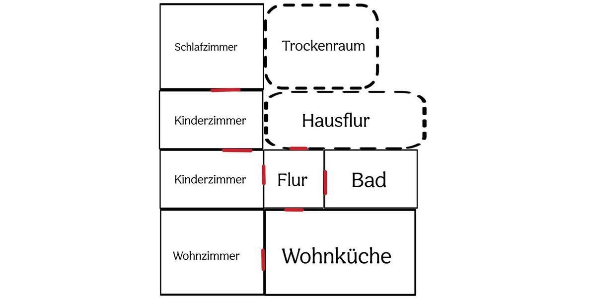 4 12 Zimmer Wohnung - 5 Familien Haus in ruhiger Lage 3 zimmer
