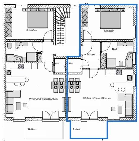 Etagenwohnung Altötting - 2 Zimmer, 71 m&sup2;, 735&euro; | Angebot:26704305
