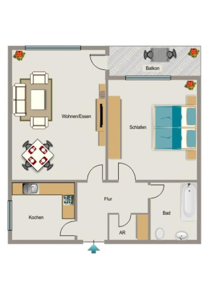 Heute ein König: Ihr neuer Balkon mit Blick ins Grüne. zimmer