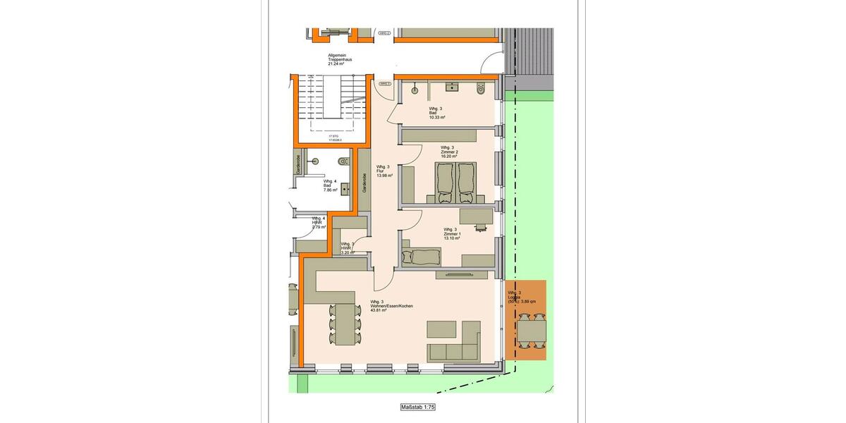 Erdgeschoßwohnung Vreden - 3 Zimmer, 103 m&sup2;, 1.330&euro; | Angebot:26387859