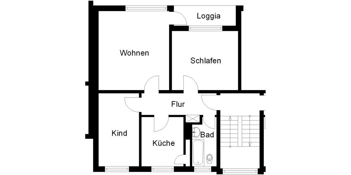 Etagenwohnung Seelze - 3 Zimmer, 65 m&sup2;, 609&euro; | Angebot:24871811