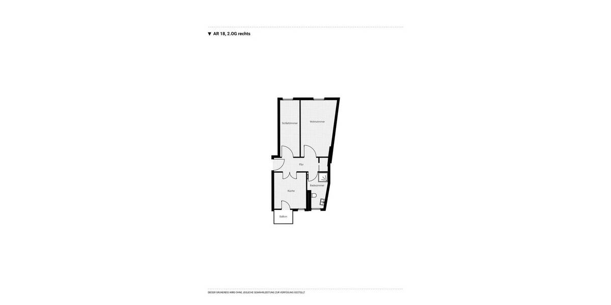 Etagenwohnung Stralsund Tribseer Vorstadt - 2 Zimmer, 51 m&sup2;, 490&euro; | Angebot:26259313