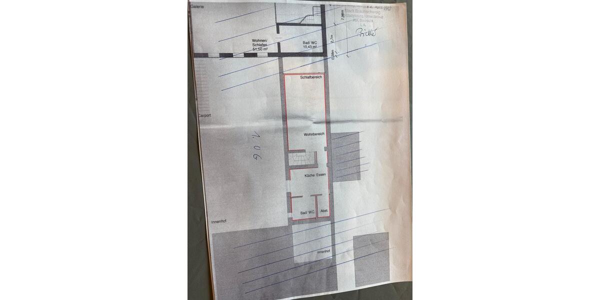Etagenwohnung Braunschweig - 2 Zimmer, 90 m&sup2;, 1.190&euro; | Angebot:26232218