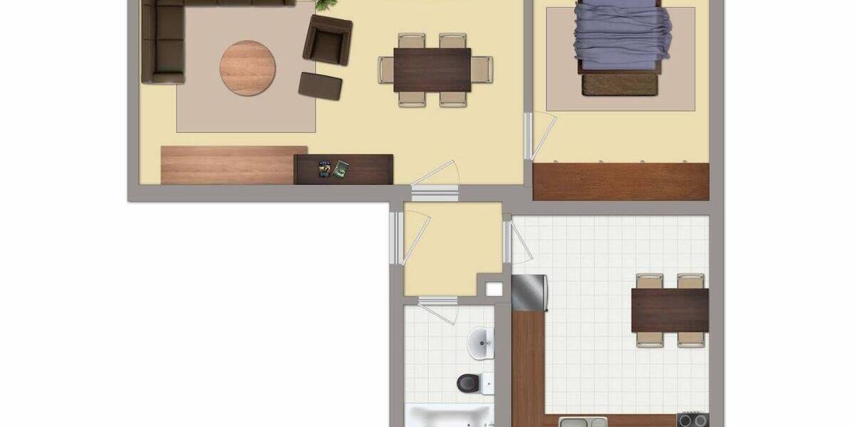Etagenwohnung Altenburg Drescha - 2 Zimmer, 61 m&sup2;, 370&euro; | Angebot:26402381