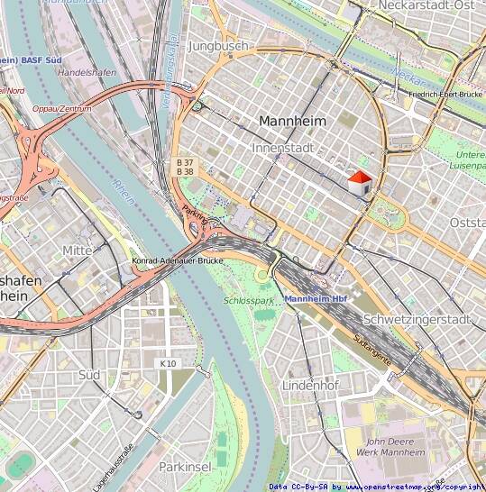 Etagenwohnung Mannheim / Innenstadt Quadrate - 3 Zimmer, 95 m&sup2;, 1.150&euro; | Angebot:26188669