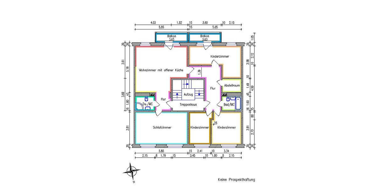 Etagenwohnung Chemnitz Hilbersdorf - 5 Zimmer, 114 m&sup2;, 762&euro; | Angebot:23035409