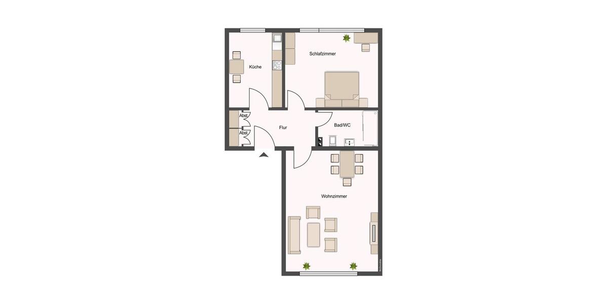Etagenwohnung Cuxhaven - 2 Zimmer, 61 m&sup2;, 550&euro; | Angebot:24841341