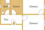 Etagenwohnung Bitterfeld-Wolfen Wolfen - 2 Zimmer, 42 m&sup2;, 270&euro; | Angebot:26656877