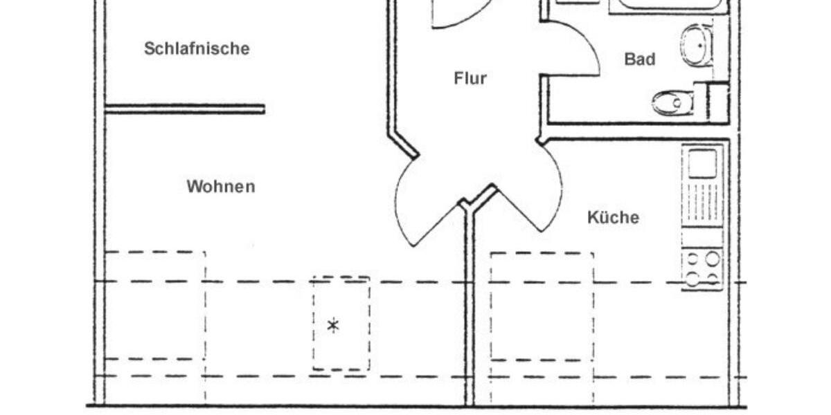 Dachgeschoßwohnung Bad Freienwalde (Oder) - 2 Zimmer, 46 m&sup2;, 394&euro; | Angebot:23721573