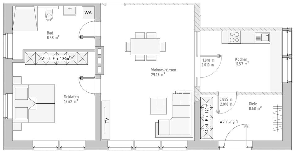 Erdgeschoßwohnung Wangerland - 2 Zimmer, 72 m&sup2;, 500&euro; | Angebot:25448895