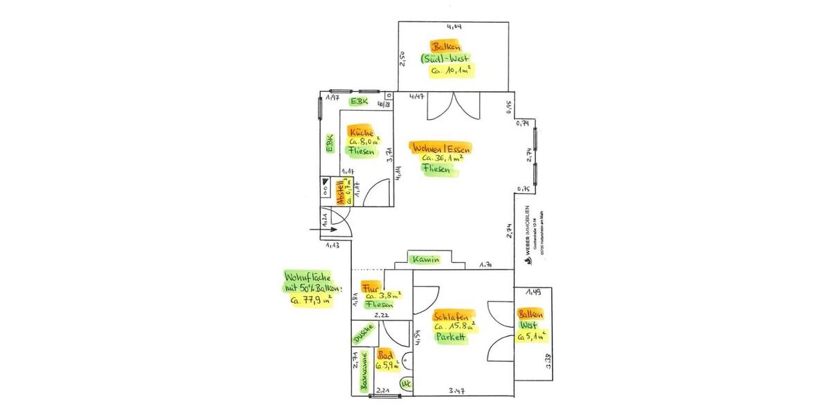 Etagenwohnung Hattersheim am Main - 2 Zimmer, 78 m&sup2;, 1.175&euro; | Angebot:24700364