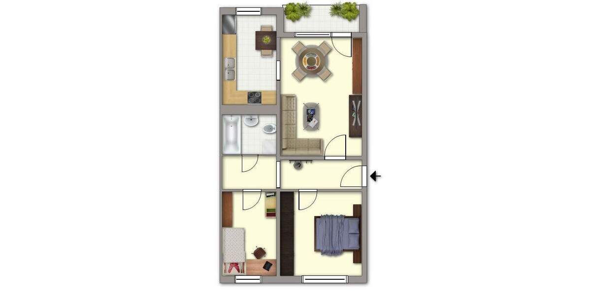 Für ihre kleine Familie 3 zimmer