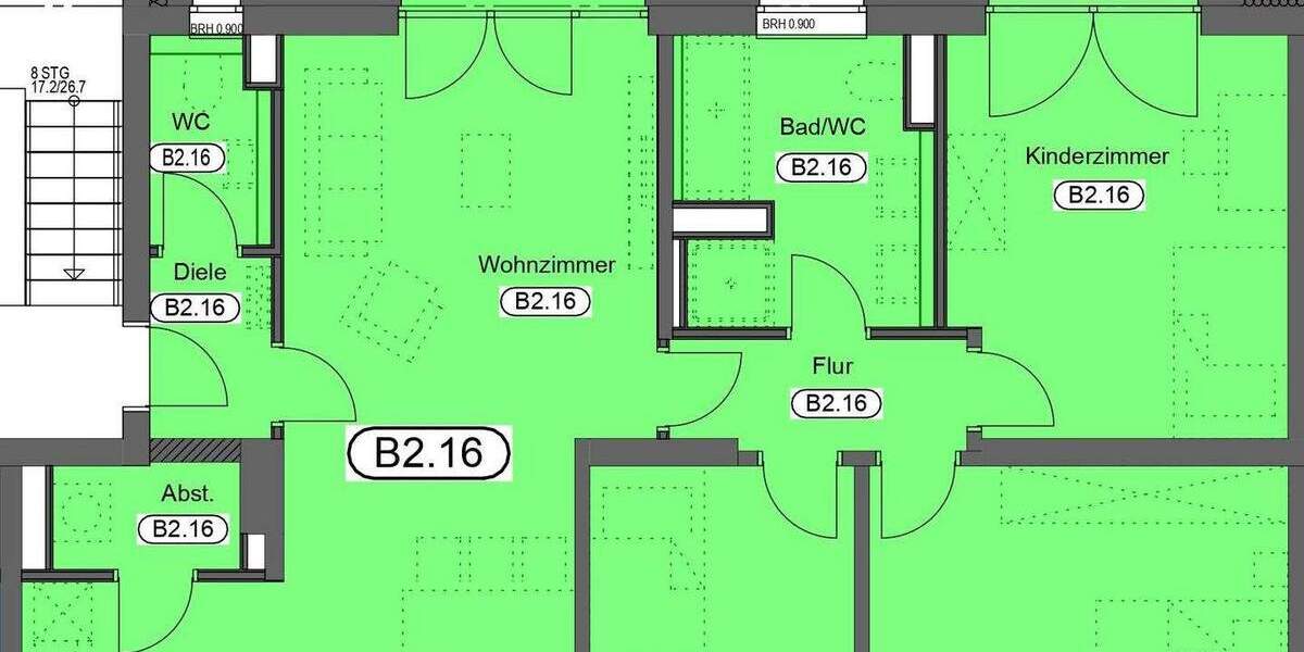 Etagenwohnung Schweinfurt Musikerviertel und amerik. Siedlung - 5 Zimmer, 118 m&sup2;, 1.090&euro; | Angebot:25865009