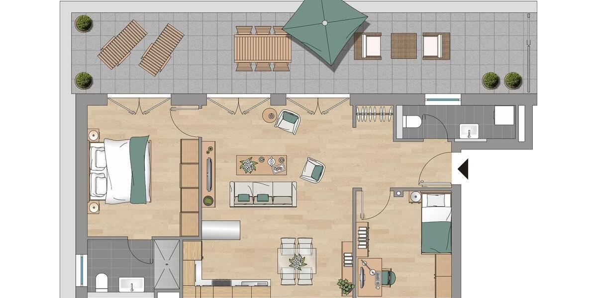 Etagenwohnung Mainz Oberstadt - 3 Zimmer, 80 m&sup2;, 1.750&euro; | Angebot:26233202