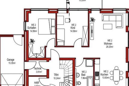 Neubau 86qm Wohnung Weeze 3ZKDB Garage, Garten, Erstbezug, KFW40 zimmer