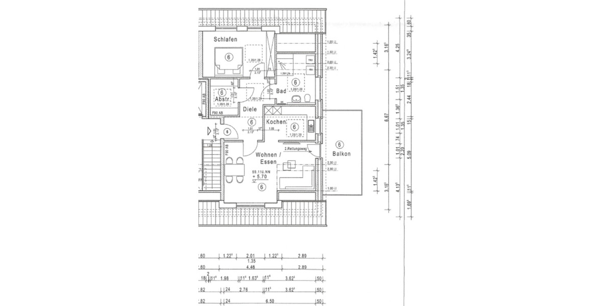 Dachgeschoßwohnung Ostbevern - 2 Zimmer, 81 m&sup2;, 1.035&euro; | Angebot:25933368