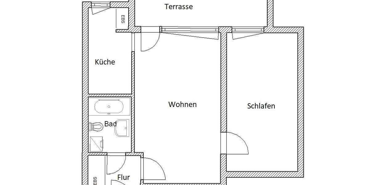 Etagenwohnung Bonn Auerberg - 2 Zimmer, 55 m&sup2;, 585&euro; | Angebot:26576280