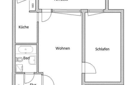 Wohnung Bonn Auerberg - 2 Zimmer, 55 m&sup2;, 585&euro; | Angebot:26576280