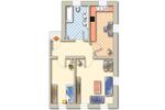 Erdgeschoßwohnung Hohenstein-Ernstthal Ernstthal - 2 Zimmer, 57 m&sup2;, 385&euro; | Angebot:26382741