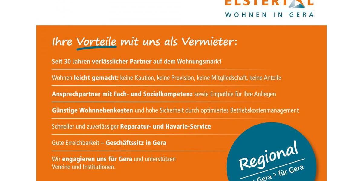 Erdgeschoßwohnung Gera Alt-Bieblach - 3 Zimmer, 70 m&sup2;, 484&euro; | Angebot:26534024