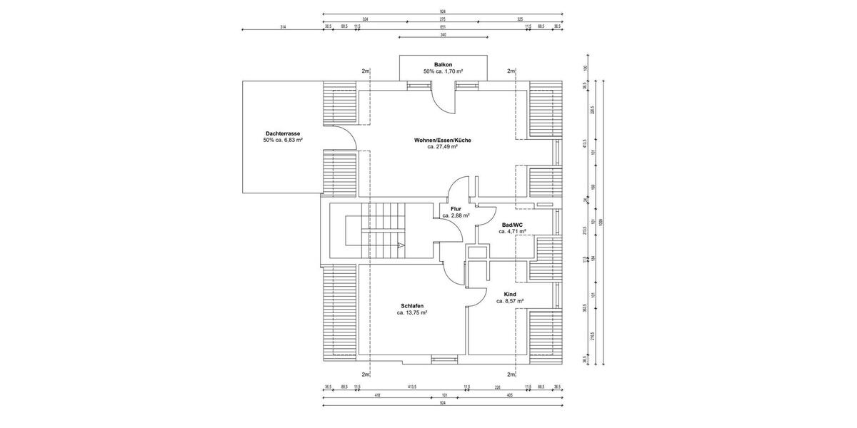 Dachgeschoßwohnung Straubing - 2.5 Zimmer, 66 m&sup2;, 950&euro; | Angebot:25901723