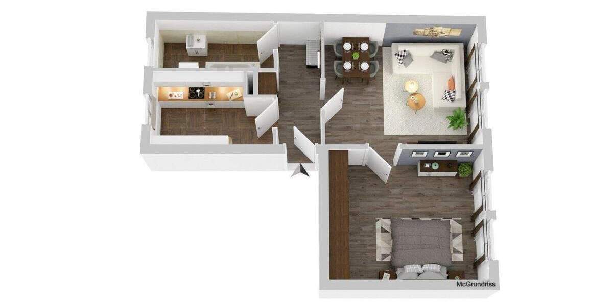Etagenwohnung Zwickau Eckersbach - 2 Zimmer, 47 m&sup2;, 289&euro; | Angebot:26834796
