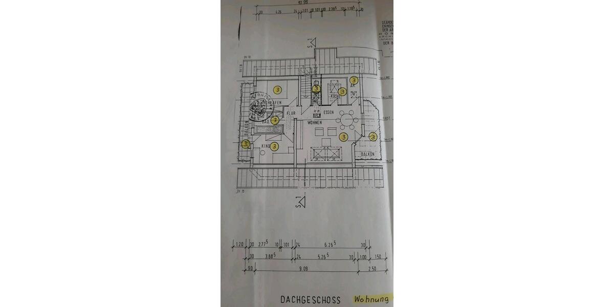 Dachgeschoßwohnung Reutlingen Altenburg - 3 Zimmer, 68 m&sup2;, 800&euro; | Angebot:26550324
