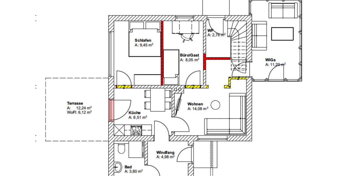 Erdgeschoßwohnung Langwedel - 3 Zimmer, 70 m&sup2;, 900&euro; | Angebot:25725420