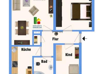 Mietwohnung 71m2, 3 Zimmer, Balkon, Stellplatz 3 zimmer