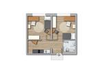 Etagenwohnung Greifswald Groß Schönwalde - 1 Zimmer, 19 m&sup2;, 175&euro; | Angebot:26265854