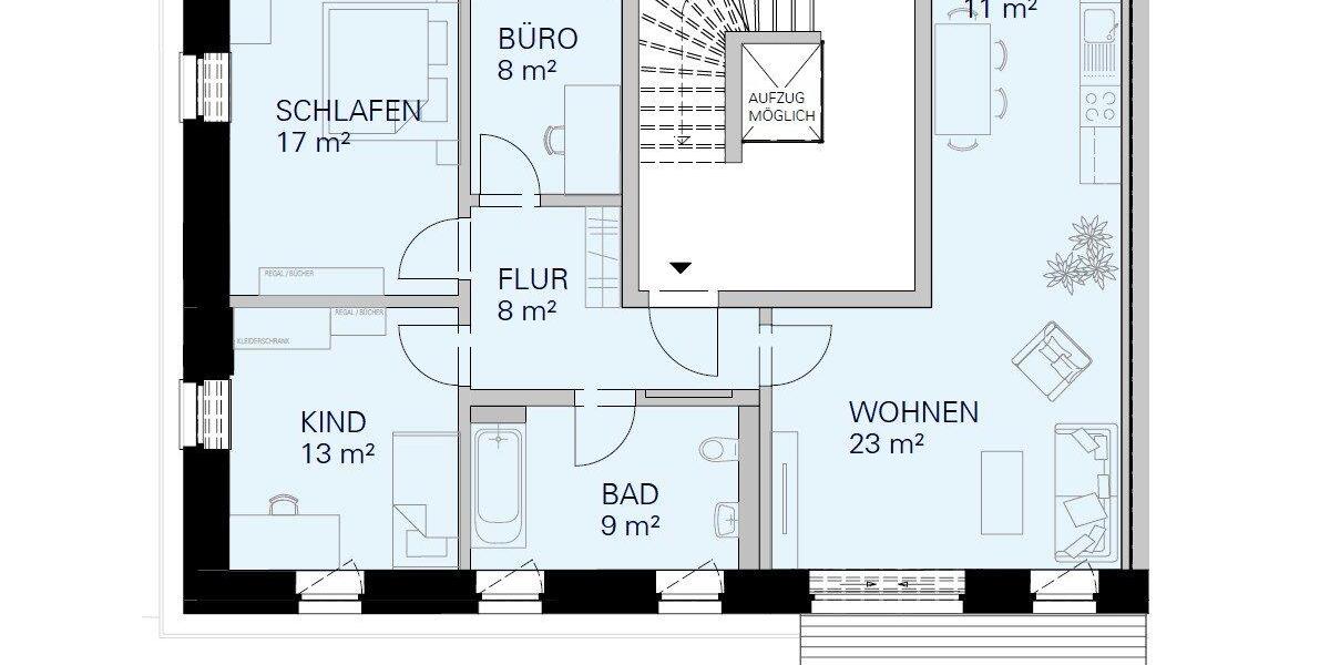 Etagenwohnung Döbeln - 4 Zimmer, 96 m&sup2;, 490&euro; | Angebot:26050441