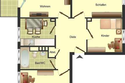 Wohnung zum Mieten in Siegburg 690 € 73.88 m² 4.5 zimmer