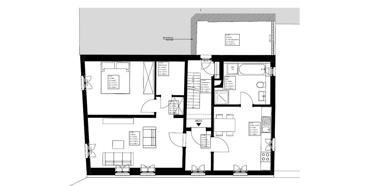 Etagenwohnung Ilbesheim bei Landau in der Pfalz - 2 Zimmer, 66 m&sup2;, 890&euro; | Angebot:26490921
