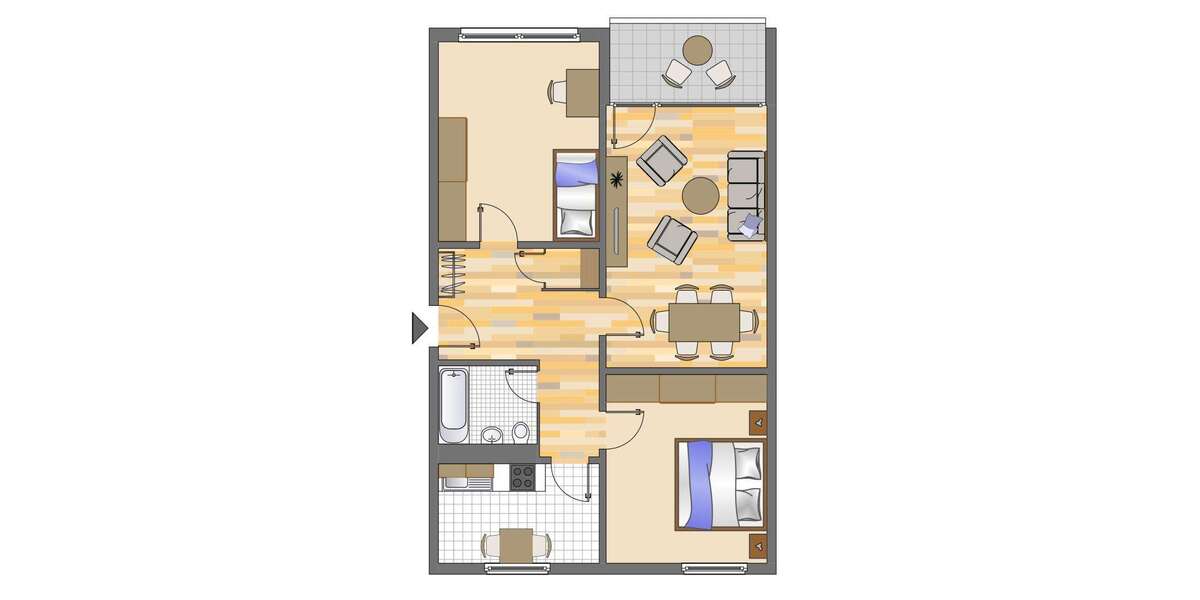 Etagenwohnung Neuss Norf - 3 Zimmer, 75 m&sup2;, 799&euro; | Angebot:27235729