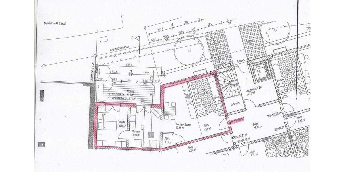 Erdgeschoßwohnung Töging am Inn - 2 Zimmer, 66 m&sup2;, 736&euro; | Angebot:26296547