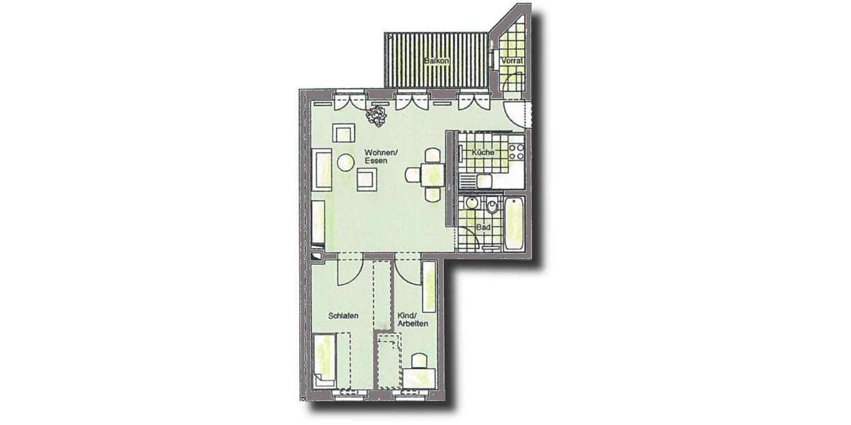 auch WG geeignet !!! Toll sanierte Wohnung, zentrumsnah, Balkon, Parkett, Vorratsraum 2 zimmer