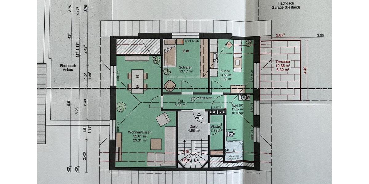Dachgeschoßwohnung Kirchlengern - 2 Zimmer, 80 m&sup2;, 790&euro; | Angebot:25999471