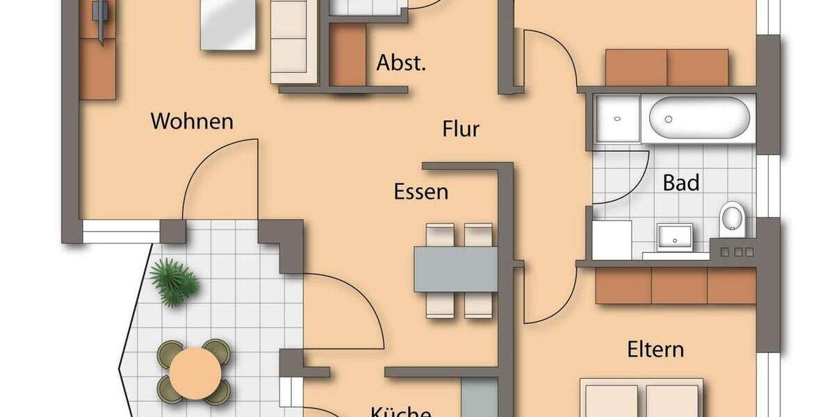 Etagenwohnung Neumarkt Altenhof - 3 Zimmer, 82 m&sup2;, 820&euro; | Angebot:25864167