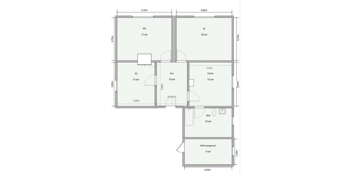 Dachgeschoßwohnung Brand-Erbisdorf Erbisdorf - 4 Zimmer, 69 m&sup2;, 380&euro; | Angebot:26688575