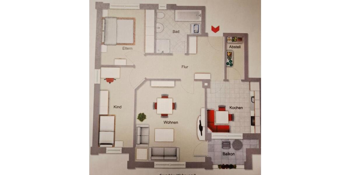 Etagenwohnung Löningen - 3 Zimmer, 81 m&sup2;, 860&euro; | Angebot:25056322