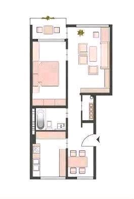 Etagenwohnung Ludwigsburg Eglosheim - 2.5 Zimmer, 64 m&sup2;, 1.000&euro; | Angebot:26701914
