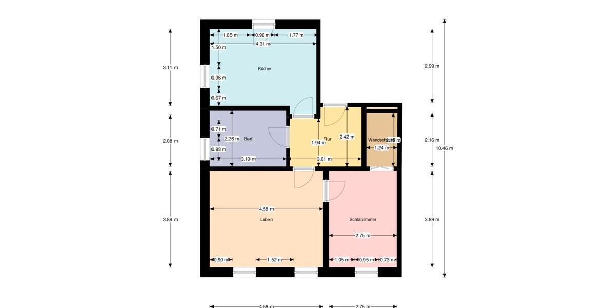Etagenwohnung Glauchau - 2.5 Zimmer, 63 m&sup2;, 540&euro; | Angebot:26564174