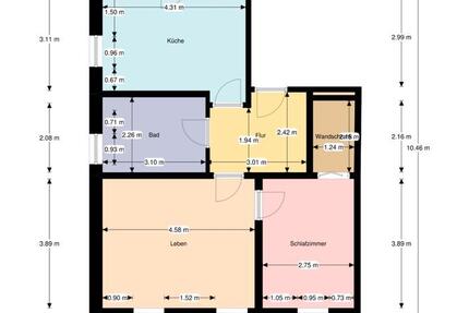 Wohnung Glauchau - 2.5 Zimmer, 63 m&sup2;, 540&euro; | Angebot:26564174