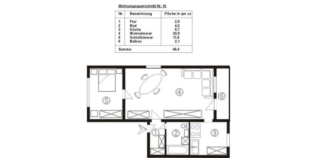 Etagenwohnung Schwarzenberg/Erzgebirge Erzgebirge - 2 Zimmer, 46 m&sup2;, 300&euro; | Angebot:26665633
