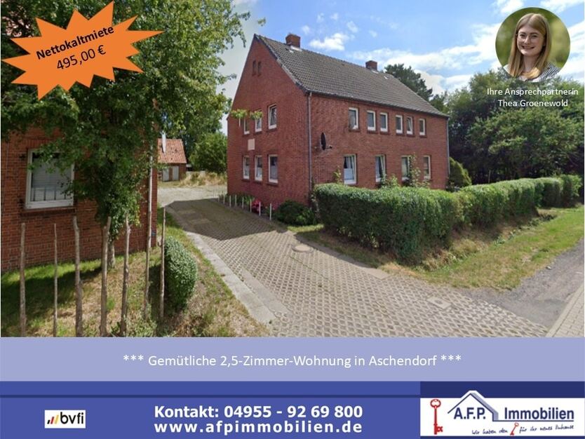 *** Gemütliche 2,5-Zimmer-Wohnung in Aschendorf ***